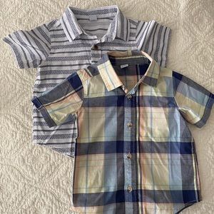 2 great short sleeve button downs 2T.